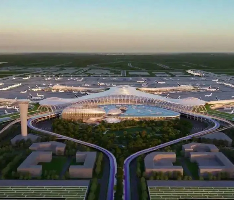 Protipožární nátěr pro projekt Air Cargo projektu rozšíření letiště Jinan